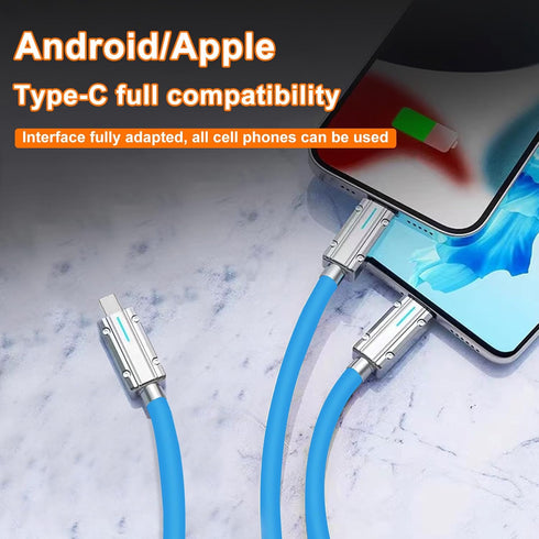 120W Multi-Charger Data Cable, Fast Charging + Data Synchronization, Long Lasting and Durable Without Breaking, Compatible with Most Mobile Phones...