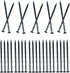 Ryaco Landscape Stakes Black Garden Anchoring Spikes for No Dig Landscape Edging (30)...