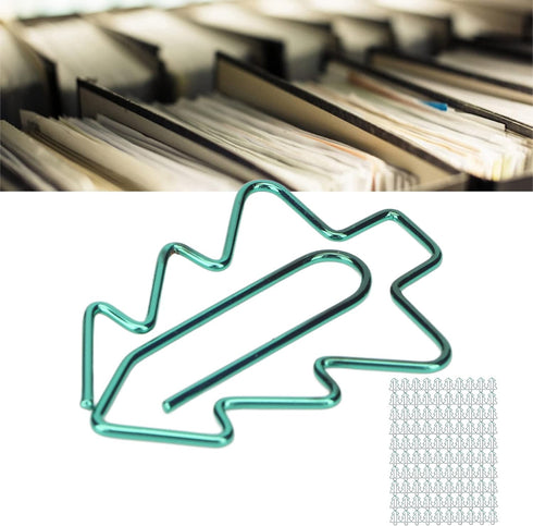 Tree Shaped Paper Clips,100Pcs Mini Cute Hollow Paperclips Electroplated Metal Office Clips for Document Sorting Organizing...