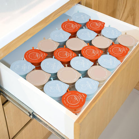 K-Cup Holder Drawer for 24 Coffee Pods Storage, Acrylic K Cup Organize for Drawer or Countertop Storage, Clear K-Cup Organizer Tray for Office & K...