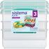 Sistema Food Storage, Polypropylene Assorted, 1L x 3...