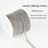 Jabogrii 5 Meters Sliver Jewelry Making Chains Stainless Steel Wheat Jewelry Chain Roll DIY Necklace Bracelet Chain for Jewelry Making...