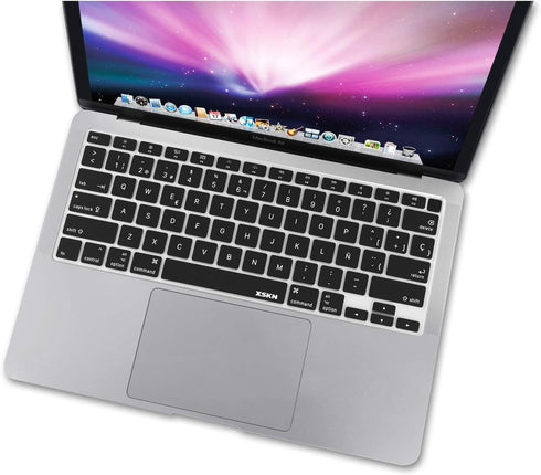 XSKN Shortcuts and Language Series Silicone Keyboard Cover Skin Compatible with 2020 Released New MacBook Air 13.3 inch A2179 A2337 M1 Chip with T...