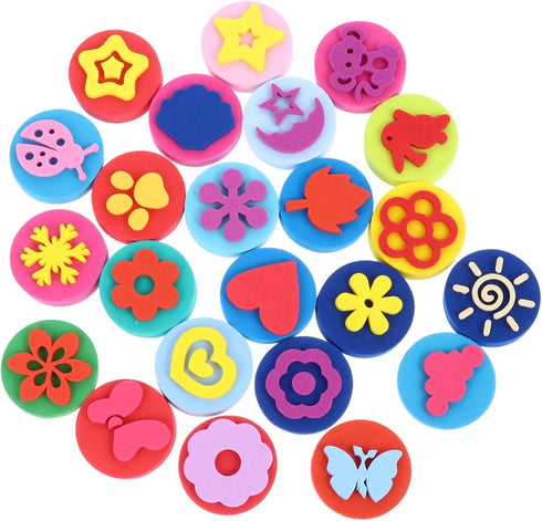 EXCEART 23pcs eva Graffiti Stamp Paint Sponge Brush Crafts Kids Painting Toys Foam Paint Toodler Toys Painting Hand Sponge stampers Kids Toys Kids...