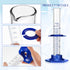 Thick Glass Graduated Cylinder Measuring Liquid Lab Cylinders with Anti-falling Plastic Base and Bumper Guards (glass, 5ML)...