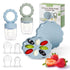 Silicone Baby Fruit Food Feeder & Breastmilk Popsicle Molds Set, Baby Food Freezer Tray for Cooling Teething Relief, Baby Food Feeder for Safe Inf...