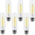 E26 LED Bulb 6W Dimmable, LED Light Bulbs Daylight 5500K E26 Edison Bulb, 700lm Equal 60 Watt AC120V 5 Inch, T10 Led Bulb Tubular for Rustic Penda...