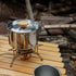 Camping Tea Pot, 1L Resistance Stainless Steel Multifunction Outdoor Kettle with Lid and Removable Handle for Hiking...