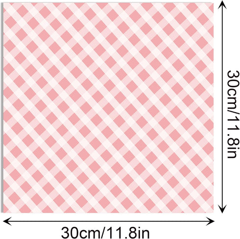 VIVIQUEN 24 Sheets Girl's Pink Tea Forum Double-Sided Scrapbook Paper 30x30cm Flower Craft Paper Folded Flat for DIY Decorative Background Card Ma...