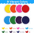 MoloTAR 8 Colors Rainbow Washable Large Ink Pads for Rubber Stamps Kids (Pack of 8)...