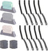 10-Piece Stiff Bristle Crevice Brush Set, 3-Piece Window Crevice Brush Set, 10-Piece Set of Replaceable Brush Blades for Bathrooms, Kitchens, and ...