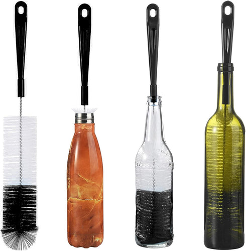ALINK 16in Extra Long Black Bottle Cleaning Brush Cleaner for Washing Narrow Neck Beer/Wine/Thermos, Sport Well/Brewing Bottles/Hummingbird Feeder...