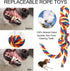 Dog Bungee Tug Toy Hanging Dog Rope Toy Indoor Outdoor Pull Interactive Toys with 1 DIY Chew Rope for Small Medium to Large Dogs...