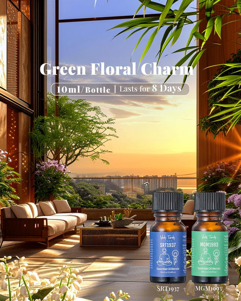 VTS Hotel Scent Essential Oils with Waterless Diffuser, Luxury Hotel Inspired Home Fragrance Aromatherapy Oil Blends 6x10ml, Air Freshener Hotel C...