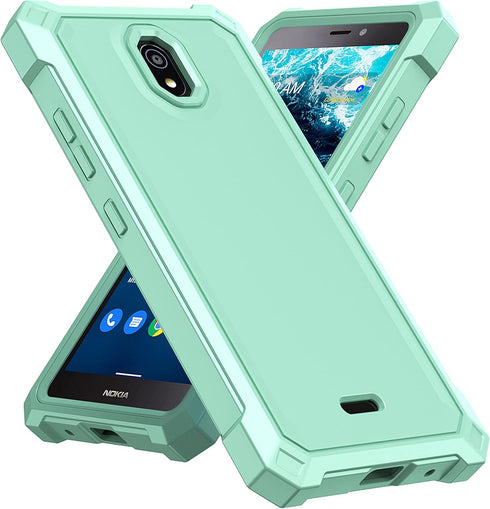 Ailiber for Nokia C100 Phone Case, Nokia C100 Case with Screen Protector, Dual Layer Structure Protection, Shockproof Corners TPU Bumper, Heavy Du...