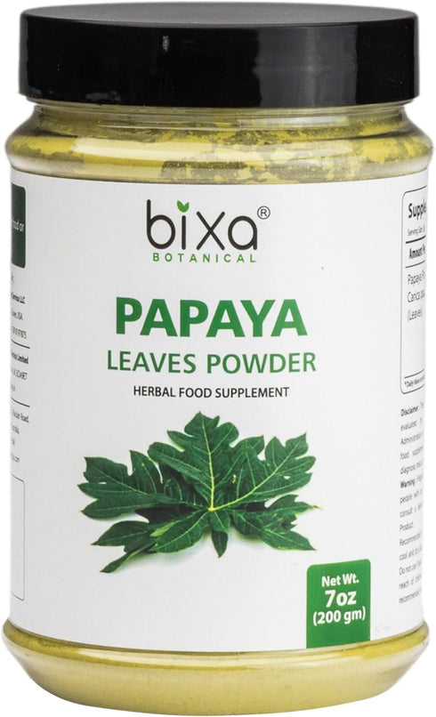 bixa BOTANICAL Papaya Leaf Powder (Carica Papaya) | Ayurvedic Herb, Anti-oxidant Agent | Herbal Supplement (200g/7Oz)...