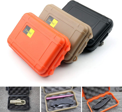 Outdoor Survival Storage Box, Waterproof Shockproof Box Plastic Tool Box Enclosure Airtight Survival Case Container Storage Travel Sealed Containe...