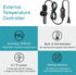 Small Submersible Aquarium Heater,Adjustable Mini Fish Tank Heater 25/50/100/150/200/300 Watts with External Temperature Controller, LED Display, ...