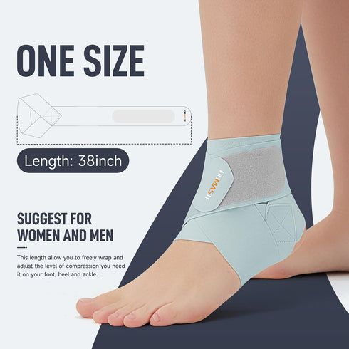 Ultra Thin Ankle Wraps Ankle Brace for Men ? Women, Adjustable Ankle Straps for Arch, Sprained Foot, Tendinitis, Football, Basketball, Running?Azu...