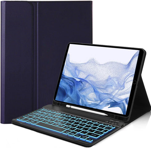 Samsung Galaxy Keyboard Case for Tab S9 Plus/S9 FE+/ S9+/ S8+ Plus/S7+ Plus/S7 FE 12.4 Inch with S Pen Holder, Bluetooth Keyboard case Detachable ...