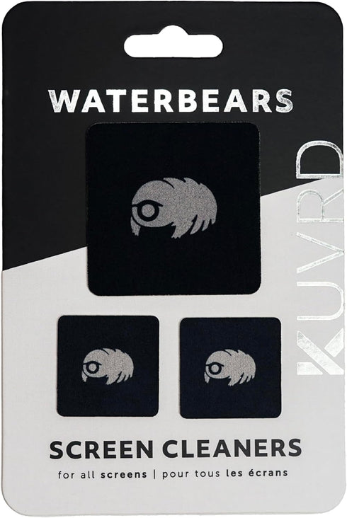 KUVRD Waterbear - Universal Screen Cleaners - Teeny Tiny Cleaning Tools for Your Lenses & Screens - Single PAD Set...