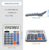 Desktop Calculator Large LCD Display 12 Digit Number Handheld Portable Pocket Basic Calculator with Big Soft Sensitive Button, Battery and Solar P...