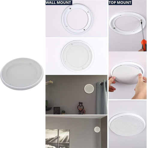 2pcs Round Ceiling Speaker Grill Covers for 8 Inch Speaker with Screws(White)......