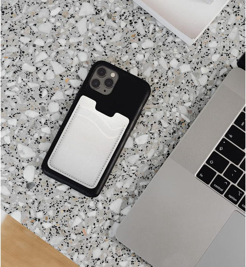 Phone Wallet, Leather Phone Card Holder, Stretchy Card Holder for Back of Phone Credit Card Holder for Phone Case Compatible with Most of Cell Pho...