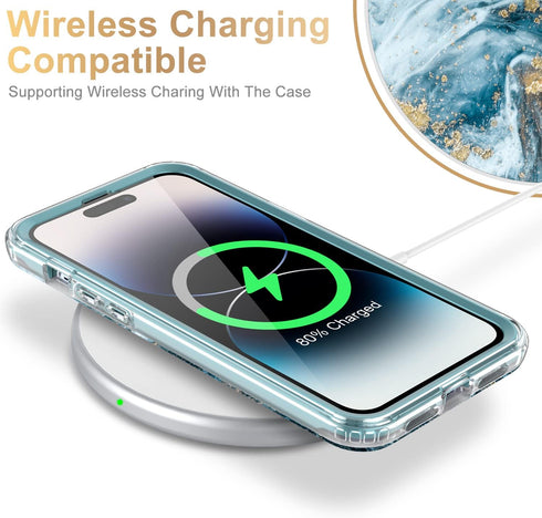 Esdot for iPhone 14 Pro Max Case with Built-in Screen Protector,Military Grade Rugged Cover with Fashionable Designs for Women Girls,Protective Ph...