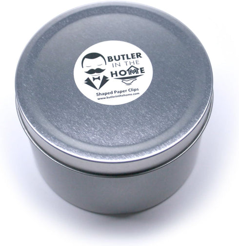 Bunny Rabbit Shaped Paper Clips Great for Paper Clip Collectors or Office Gift - Comes in Round Tin with Lid and Gift Box (Brown 100 Count)...