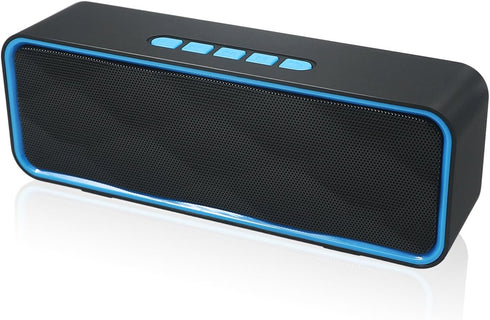 Wireless Bluetooth Speaker with AUX/USB/TF card slot,Outdoor Portable Stereo Speaker with HD Audio,Enhanced Bass, Dual-Driver,Handsfree Calling, F...