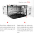 Double Door Dog Crate Cover Wire Dog Cage Cover Waterproof Durable Lightweight 420D Polyester Pet Kennel Cover Indoor Outdoor Protection Cage Cove...