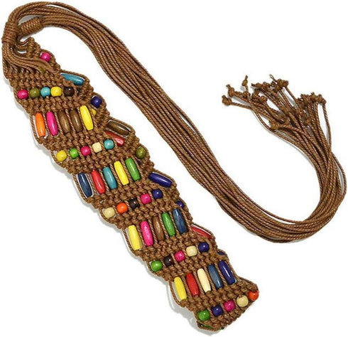 Bohemia Womens' Colorful Woven Belt Wax Rope Skirt Dress Belts...