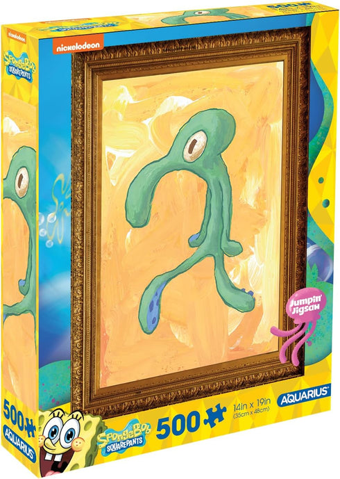 AQUARIUS SpongeBob Squidward Bold & Brash 500pc Puzzle (500 Piece Jigsaw Puzzle) - Glare Free - Precision Fit - Officially Licensed SpongeBob Squa...