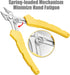 DOWELL Flush Cutter Micro Wire Cutters 5 Inch Stainless Steel Side Cutting Pliers Tools Precision Cutter for Soft Wires...