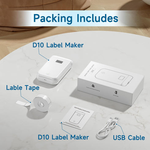 Label Makers, Label Maker Machine with Tape, Portable Bluetooth Label Printer with Little Space, Inkless Thermal Label Maker for Family School, Mi...