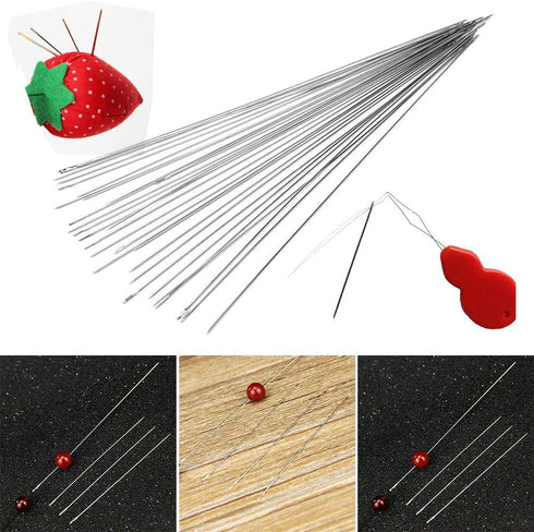 40 PCS Beading Needles, Seed Beads Needles Extra Fine Thin Beading Embroidery Needles Long Straight Beading Thread Needles for Bracelets Jewelry M...