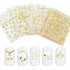 20 Sheets Nail Art Stickers Gold Nail Decals Metallic 3D Self Adhesive Flower Diamond Designs Luxury Nail Stickers Supplies for Women Nail Manicur...