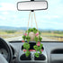 Crochet Hanging Plant for Car Cute Potted Plants Crochet Decor Car Mirror Hanging Accessories Rear View Ornament Hanging Boho Handmade Knitted Pen...