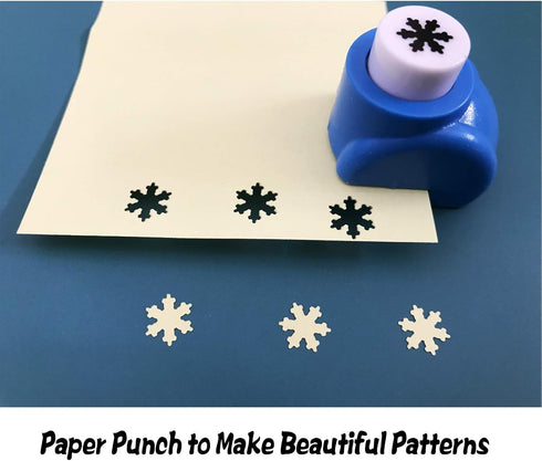 14PCS Creative Scissors & Craft Punch, 6 Different Patterns Edging Scissors + Paper Punch for Teachers Kids DIY Photo Scrapbooking Album - Colorfu...