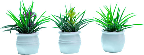 Miniature Dollhouse Accessories 16 Pieces Miniatures Plants Flowers Bonsai Greenery Ornament Mini Toys for Dollhouse Fairy Garden Landscape DIY De...