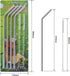 4 Extra Long Stainless Steel Straws for 30 OZ Tumbler + 2 Cleaning Brushes...