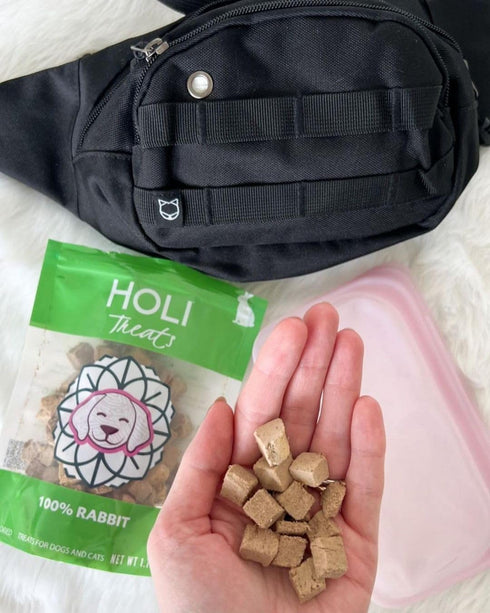 HOLI Freeze Dried Rabbit Treats for Dogs- All Natural Healthy Dog Treats, 100% Made in USA - Single Ingredient - Human Grade - Grain Free - Diabet...