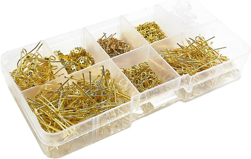 Expo International Jewelry 10 Gold Plated Items Findings Kit...