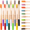 Bamboo Toothbrushes Hard Bristles for Adults 10 Pack, Wooden Toothbrush Family Set Natural Organic Tooth Brush (Multi-Color 20p)...