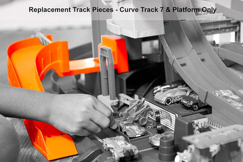 Replacement Parts for Ultimate Garage - Hot Wheels Ultimate Garage Vehicle Playset FTB69 ~ Replacement Track Pieces ~ Includes Curve Track 7 & Pla...