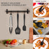 Silicone Kitchen Cooking Utensils Set Kitchen Spatula Set with Holder,5 pcs Heat Resistant Silicone Kitchen Utensils Gadgets Tools Set for Nonstic...