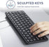 Perixx PERIBOARD-432 Wired Mini USB Keyboard - X Type Scissor Keys - Big Print Keys - US English, Black...