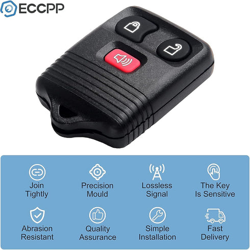 ECCPP for f ord f150 Key fob Keyless Entry Remote Key Fob CWTWB1U212 3 Button - Black for Ford for Mazda for L incoln for M ercury CWTWB1U331 CWTW...