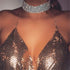 EARENT Vintage Layered Crystal Choker Necklace Silver Rhinestone Necklaces Chain Fashion Jewerly for Women...